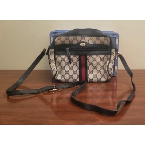 Vintage Sherry Line Canvas Guuci Handbag - Picture 1 of 5